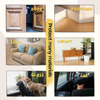 118" x 8.2" Door Protector from Dog Scratching Guard - Dog and Cat Scratch Door Protector - Anti Scratch Tape for Pet - 100% Transparent.