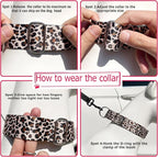 1.5 Inches Martingale Collar for Large Dogs,Wide Adjustable Heavy Duty Training Collars with Leopard Pattern,No Slip Dog Collar Perfect for Training,Walking, Hunting(Leopard L)
