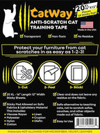 20-Pack Anti Cat Scratch Furniture Protectors, Couch Protector for Cats, Sofa Corner Scratching Training Tape Deterrent Made In USA
