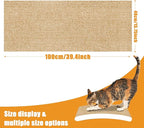 cat Scratching mat Self-Adhesive, Trimmable Furniture Protector for Couch, Sofa, Wall & Cat Trees - Durable Scratch Pad with Nano Tape, DIY Climbing Carpet for Indoor Cats(Khaki, 39.3"x15.8")