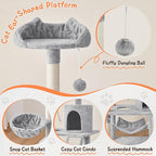 Topeakmart Cat Tower for Indoor Cats 63.5inch, Cat Furniture Condo with Scratching Posts as Kitten Activity Center