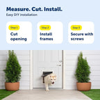 PetSafe Extreme Weather Plastic Pet Door - Energy-Saving Thermal Barrier Pet Flap with Slide-in Door Locking & Secure Flap Cover - Plastic Frame - for Dogs Up to 100 Lb - Large