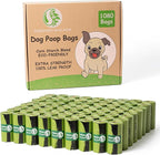 GREENER WALKER Poop Bags for Dog Waste, 1080 Doggy Waste Bags Extra Thick Strong 100% Leak-Proof (Green)