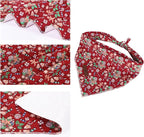 lionet paws Christmas Dog Bandana,Christmas Gingerbread Man Fabric Dogs Kerchief for Medium Large Dogs,Dog Cotton Red Triangle Bibs Scarf for Girl Boy
