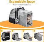Cat Backpack，Expandable Cat Carrier Backpack, Dog Backpack Carrier and Pet Carrier Backpack, Suitable for Cats, Kittens or Small Dogs, Travel Friendly Puppy Cats Bag (Black)