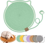 Celery Pets, Dual Scratching Pad for Cats, Celery Pets Cat Scratcher Mat, Natural Cotton Rope Cat Scratching Mat, Scratching Pads for Indoor Cats (Green,17in)