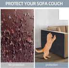 Cat Scratch Mat 120"x15.8", Cat Scratch Pad, Cat Couch Protector (Black)