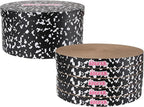 CSR1012D Kate 12 Inch Cardboard Cat Scratcher Pads with Box & Catnip, Reversible Heavy-Duty Scratch Boards for Cats, Furniture Protection, Classic Pattern, Black/White, 5-Pack