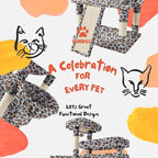 80 Inch Cat Tree, Large Cat Tower with 9 Scratching Posts, 2 Perches, 2 Caves, 2 Basket, 2 Stairs, Extra Large Hammock, Multi-Level Plush Cat Condo for Indoor Cats/Grey Leopard Print