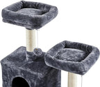 Topeakmart 71.5in Cat Tree Large Cat Tower for Indoor Cats, Multi-Level Cat Furniture w/Condos, Perches, Basket, Hammock and Scratching Posts, Cat Kitten Pet Play House