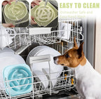 2 Pack Slow Feeder Dog Bowls for Healthy Eating, Non-Slip and Anti-Choking Design, Reduces Bloating & Overeating for Large Dogs, Easy to Clean