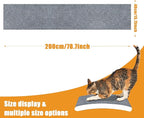 Cat Scratching mat Self-Adhesive, Trimmable Furniture Protector for Couch, Sofa, Wall & Cat Trees - Durable Scratch Pad with Nano Tape, DIY Climbing Carpet for Indoor Cats (Light Grey, 78.7"x15.8")