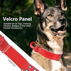 Tactical Dog Collar with Control Handle, Military Adjustable Pet Collar Reflective Heavy Metal Buckle Dog Collar, Soft Nylon Training Collar for Medium Large Dogs (Red, Large)