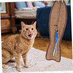 Fish Shaped Cat Scratching Pad Natural Sisal Hanging Protector for Furniture Claw Grinding Mat Eco-Friendly Cat Toy 20.86X5.23X1.18In