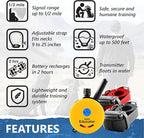 Educator ET-302 Mini E Collar for Dog Training with Remote - 1/2 Mile Range, Waterproof, 100 Blunt Stimulation Levels, Tone or Vibration Mode, Night Light for Small, Medium & Large Dogs (2 Dogs)
