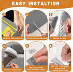 4pack Cat Scratch Couch Furniture and Wall Protector | Adhesive Cat Scratch Pad for Covering Cat Tower, DIY Climbing Cat Scratcher Couch Protector from Cat Claws Scratching (Light Gray)