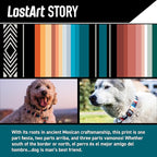 Wolfgang Heavy Duty Martingale Dog Collar with Quick Release Nylon Buckle for Walking & Training, LostArt Print, Extra Large