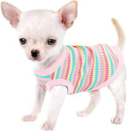 Elevate Your Pet's Comfort and Fashion: Premium 100% Cotton Rib Dog Shirt Vest for Small Breeds Like Chihuahuas, Yorkies, and Puppies .Year-Round Style with Tank-Style Puppy Attire Light Pink XXL