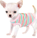 Elevate Your Pet's Comfort and Fashion: Premium 100% Cotton Rib Dog Shirt Vest for Small Breeds Like Chihuahuas, Yorkies, and Puppies .Year-Round Style with Tank-Style Puppy Attire Light Pink L