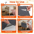 78.7"x15.8" Self-Adhesive cat Scratch pad - Trimmable Furniture Protector for Couch, Walls & Cat Trees | DIY Climbing Scratcher Pad with Twist Pins & Double-Sided Adhesives (Dark Grey)