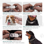 Prong Collar for Dogs - Easy Buckle Prong Collar - 3mm Stainless Steel No Pull Chain Collars - Quick Release Dog Collar - (14 to 20” Neck) Adjustable Dog Training Collars for Large to Medium Size Dogs