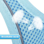 YIMEIS Dog Harness and Leash Set, No Pull Soft Mesh Pet Harness, Reflective Adjustable Puppy Vest for Small Medium Large Dogs, Cats (Sky Blue, X-Small (Pack of 1)