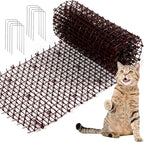 Zopeal 6.5ft Cat Repellent Mat with 8 Ground Stakes 8 Zip Ties, Spikes Deterrent Mat Keep Dog Off Couch for Indoor Outdoor Keep Pet Off Yard Garden, 79 x 12 Inch/1 Roll
