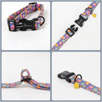 ARING PET Easter Dog Collar, Cute Purple Easter Eggs Boy Girl Doggy Collars with Quick Release Buckle for Puppy Small Medium Large Dogs-XL
