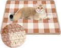 Cat Scratcher Mat, 23.6x15.7 Inch Natural Sisal Cat Scratch Pad, Horizontal Cat Scratching Pad Rug for Indoor Cats with Sticky Tapes, Protect Couch & Carpets（Coffee White）