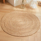 9.8In Cat Scratcher Pad - Hand-Woven Natural Cattail Mat, Spiral Texture Cat Scratching Pad for Kittens/Small Cats, Cat Scratch Furniture Protector