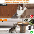 Collapsible Cat Scratcher Lounge Bed, Cardboard Cat Bed, Corrugated Pet Scratcher Pad, Round Shape Cat Scratching Bed Nest for Indoor Big Large Kitty Kitten Cats
