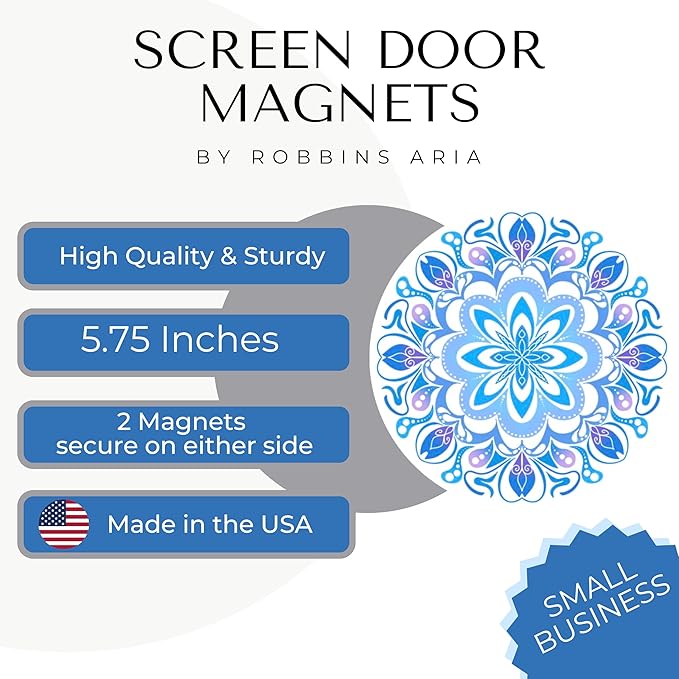Screen Door Magnets Double Sided – Keep People, Kids, and Dogs from Running into a Screen Door. Saver - Robbins Aria Dreams
