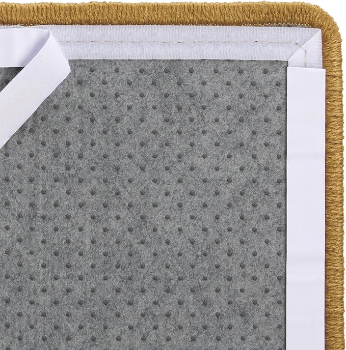 SAFAVIEH Cat Scratch Mat Pad Collection, 12" x 16", Brown, Sisal & Jute Boucle Weave, Velcro & Slip Resistant Backing
