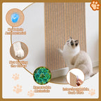 Natural Cork cat Scratch pad for Cats-cat Scratching Posts-cat scratchers for Indoor Cats-cat Scratcher Furniture for Wall & Floor - Natural Cork & Cardboard Blend, No Mess Splinters Easy Clean-2-Pack