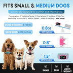 Bark Collar for Small Dogs 8-40 lbs – No Shock Anti Barking Collar with AI Chip – 3 Modes & 5 Sensitivity Levels – Waterproof, Rechargeable, Magnetic Charging – Humane, Effective Training (Pink)