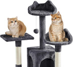 Topeakmart 72in Cat Tree for Indoor Cats, Multi-Level Climbing Tower with Scratching Posts, 3 Perches, Pet Furniture Activity Center Play House