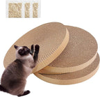 Round Cat Scratcher Replacement Pads -Circle Cat Scratcher Pad Cardboard Cat Scratchers Refill 10 inch Diameter 7/8 inch Thickness Pet Supplies, Relieves Stress, Supports Pet Behaviors, 4 Count