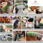 KYEESE 2Pack Dog Shirt Lightweight Sweatshirt Fleece Coats Stretchy Shirt Vest Clothes Pullover Sweater for Small Dogs, Brown+Khaki, Medium