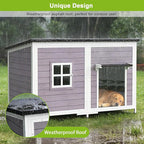 59" Dog House, Extra Large Dog House with Weatherproof Roof for Outdoor Use, Easy to Install and Clean, Anti-Chewing Metal Frame Design for Small Medium Large Dogs