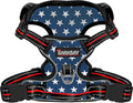 BARKBAY Dog Harness No Pull Mesh for Medium Dogs - Adjustable, Reflective, Comfortable, No Choke, Heavy-Duty - Perfect for Outdoor Training, Walking, and Hiking - Strong & Durable - M & Blue Star Mesh