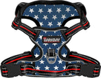 BARKBAY Dog Harness No Pull Mesh for Medium Dogs - Adjustable, Reflective, Comfortable, No Choke, Heavy-Duty - Perfect for Outdoor Training, Walking, and Hiking - Strong & Durable - M & Blue Star Mesh