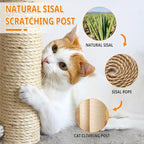 Cat Tree for Indoor Cats, 61'' Multi-Level Solid Wood Cat Tower for Large Adult Cats, Heavy Duty Modern Cat Tree with 9 Sisal Rope Posts, 3 Spacious Perches & Cozy Basket, Stable and Easy to Assemble