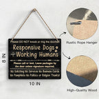 No Soliciting Sign For House, Do Not Knock Or Ring Doorbell, Do Not Knock Or Ring Doorbell, Rustic Hanging Sign For Front Door, Nursery Home Bedroom - f002