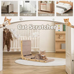 Cat Scratcher, 26.7 L Shape Cat Scratch Pad Wall Mounted, Cat Scratching Cardboard for Indoor Cats