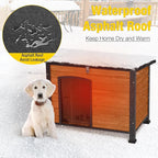 Aivituvin Heated Outdoor Dog House with Insulated Liner & Heating Pad Waterproof Dog Kennel for Winter Cat House for Small & Medium & Large Dogs,Cats,Unique All-Around Iron Frame