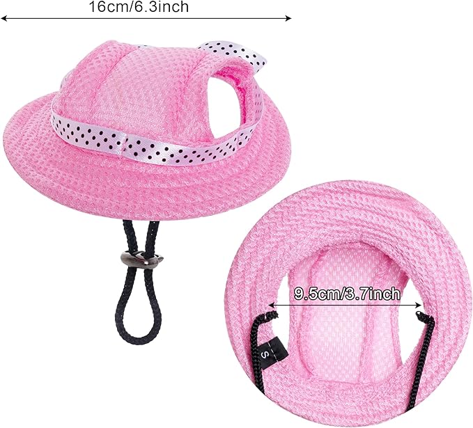 choyaxo Dog Sun Hat Set Including Dog Visor Sunbonnet Outfit with Ear Holes Dogs Sunglasses Baseball Cap for Puppy Small Dogs Outdoor UV Protection
