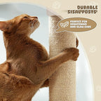 Magshion Cat Tree 77" Cats Tower for Indoor Cats, Multi-Level Cat Condo with Scratching Post, Top Perch, Sisal Board and Dangling Ball, Cat Stand Jumping Platform Kittens Pet Play House (Beige)