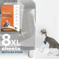 KatSupreme Cat Scratch Furniture Protector - Couch and Sofa Guards - 8 XL Sheets with 64 Pins (8 XL Sheets and 64 Pins)