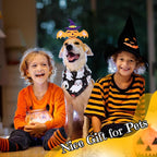 Sadnyy 18 Pcs Halloween Dog Bandanas Bulk Pumpkin Dog Bandanas Spider Triangle Scarf Adjustable Bat Headbands Bib for Small Medium Large Pet Halloween Holiday Costume Accessories
