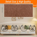 Cat Scratching Mat, Self-Adhesive Cat Scratching Carpet, Trimmable at Scratch Furniture Protector for Cat Tree Shelves, Cat Scratching Post Couch Protector (2PCS, Brown)